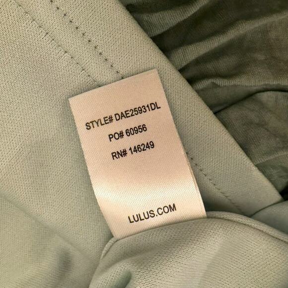 Lulus Muted Mint Green One Shoulder Ruffle Belted Party Dress Size S - Picture 10 of 13